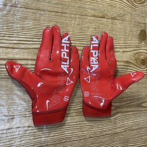 Nike Superbad 6.0 Gloves Men’s Medium Red Receiver Football Gloves